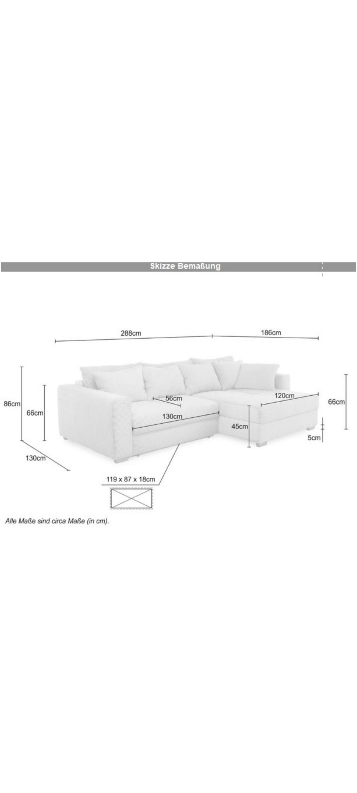 Massive Eichenfüße des Ecksofas 15155