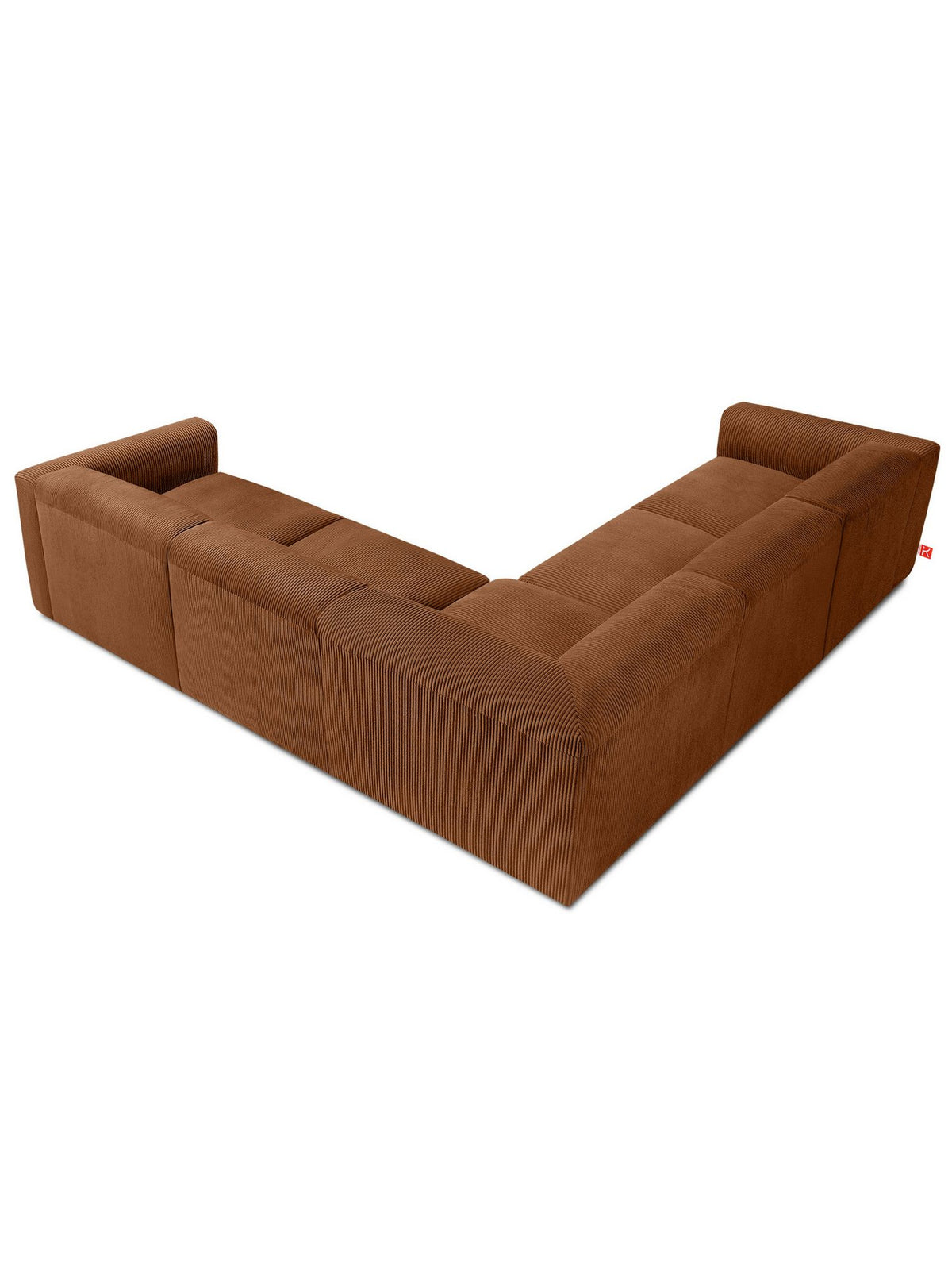 Cord Ecksofa BUFFO in Orange in ganzer Breite