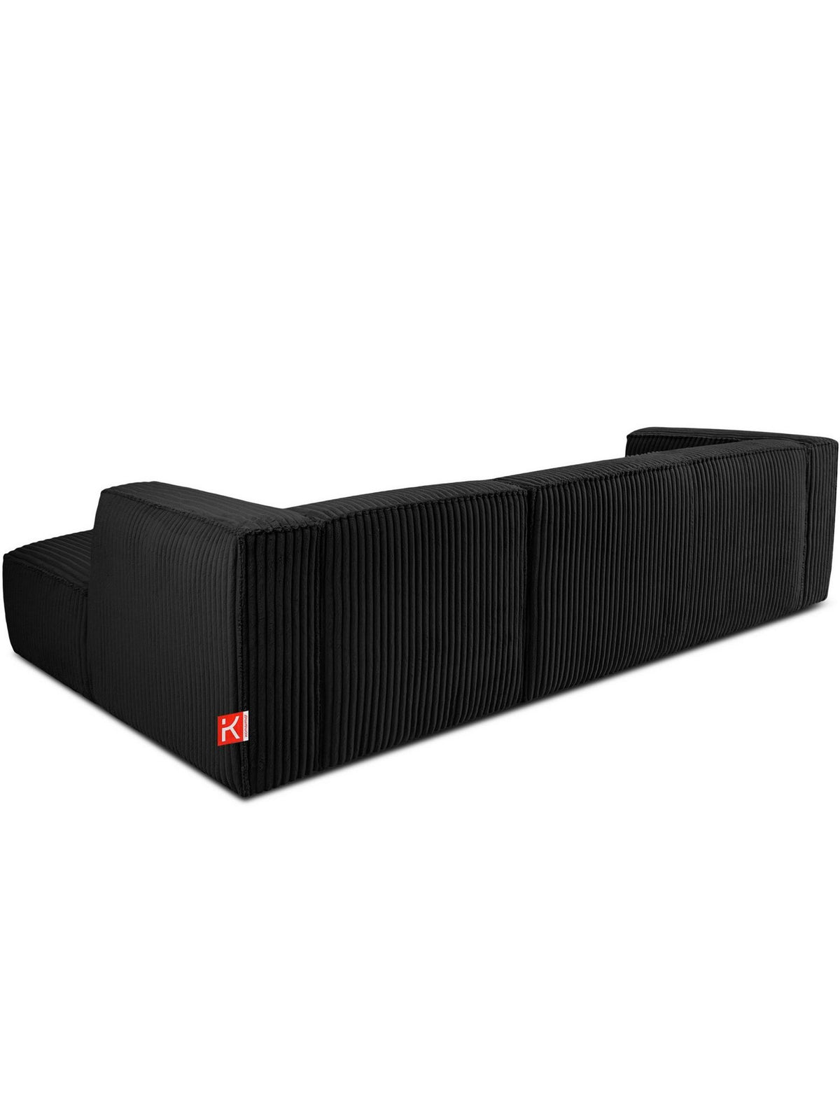 Sitzfläche und feste Rückenkissen des Cord Ecksofas FEROX