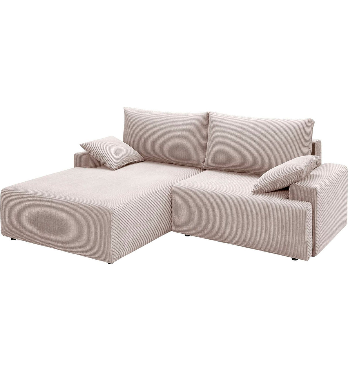 Cord Ecksofa ORINOKO mit geöffnetem Bettkasten