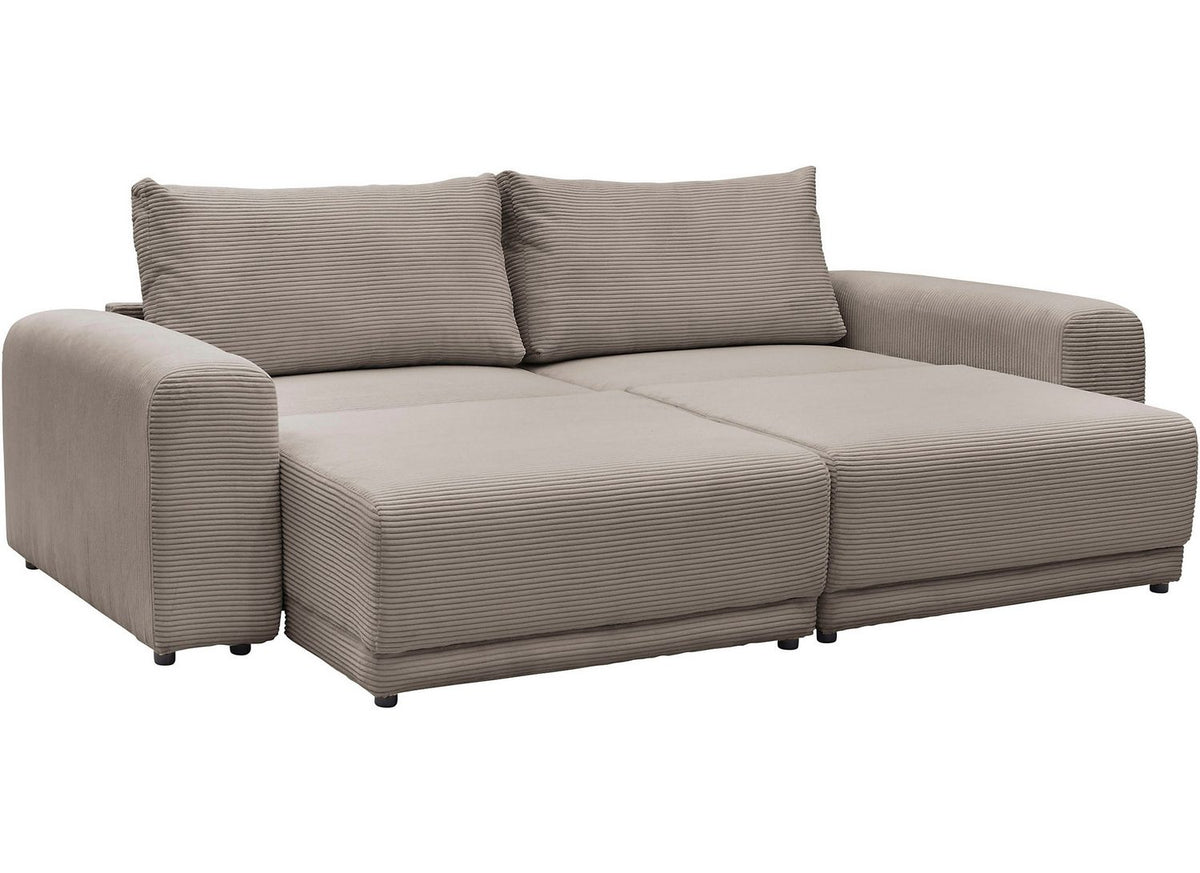 Liegefläche des PHEELIX Schlafsofas mit beiden ausgezogenen Elementen