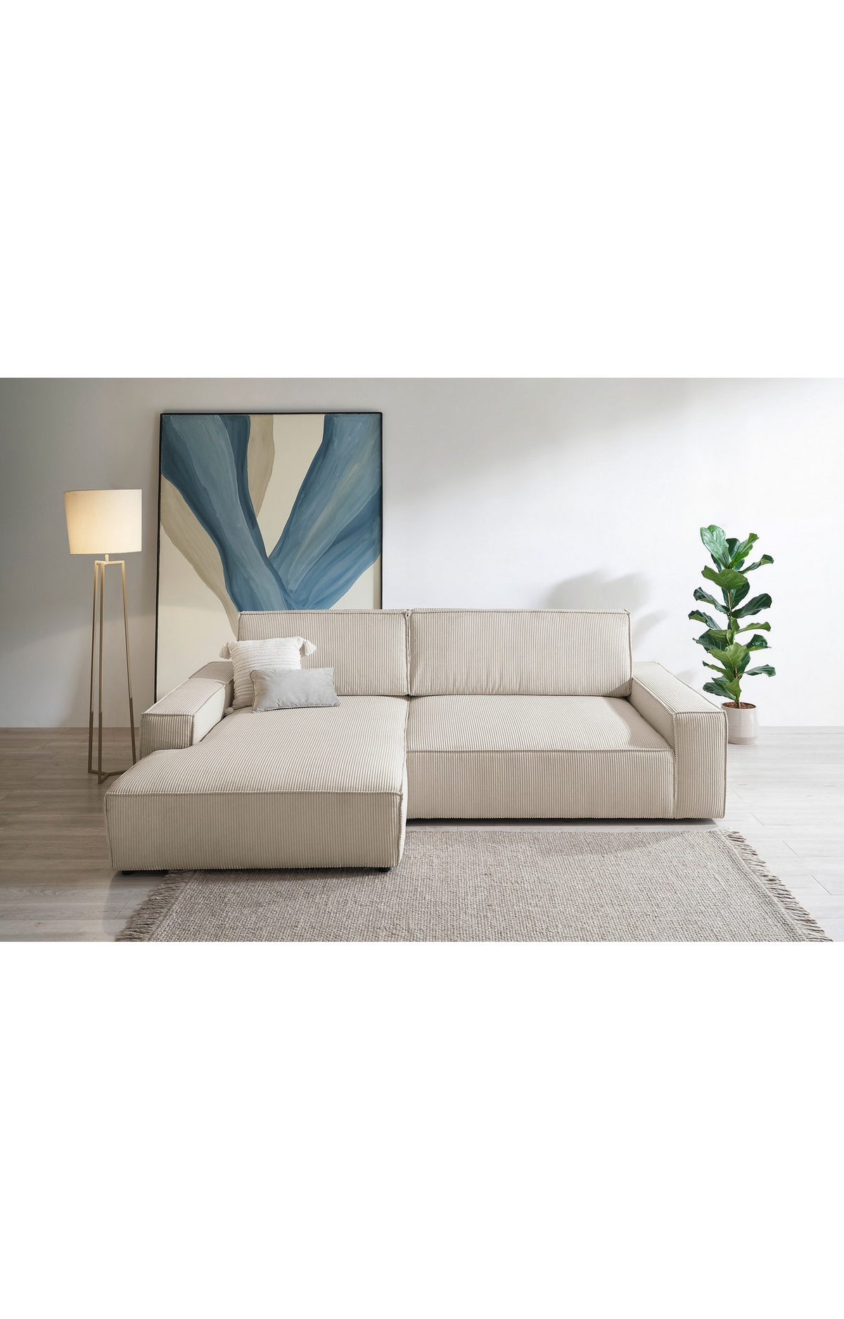 Cord Ecksofa SHERWOOD XXL mit tiefer Sitzfläche - Ansicht 3