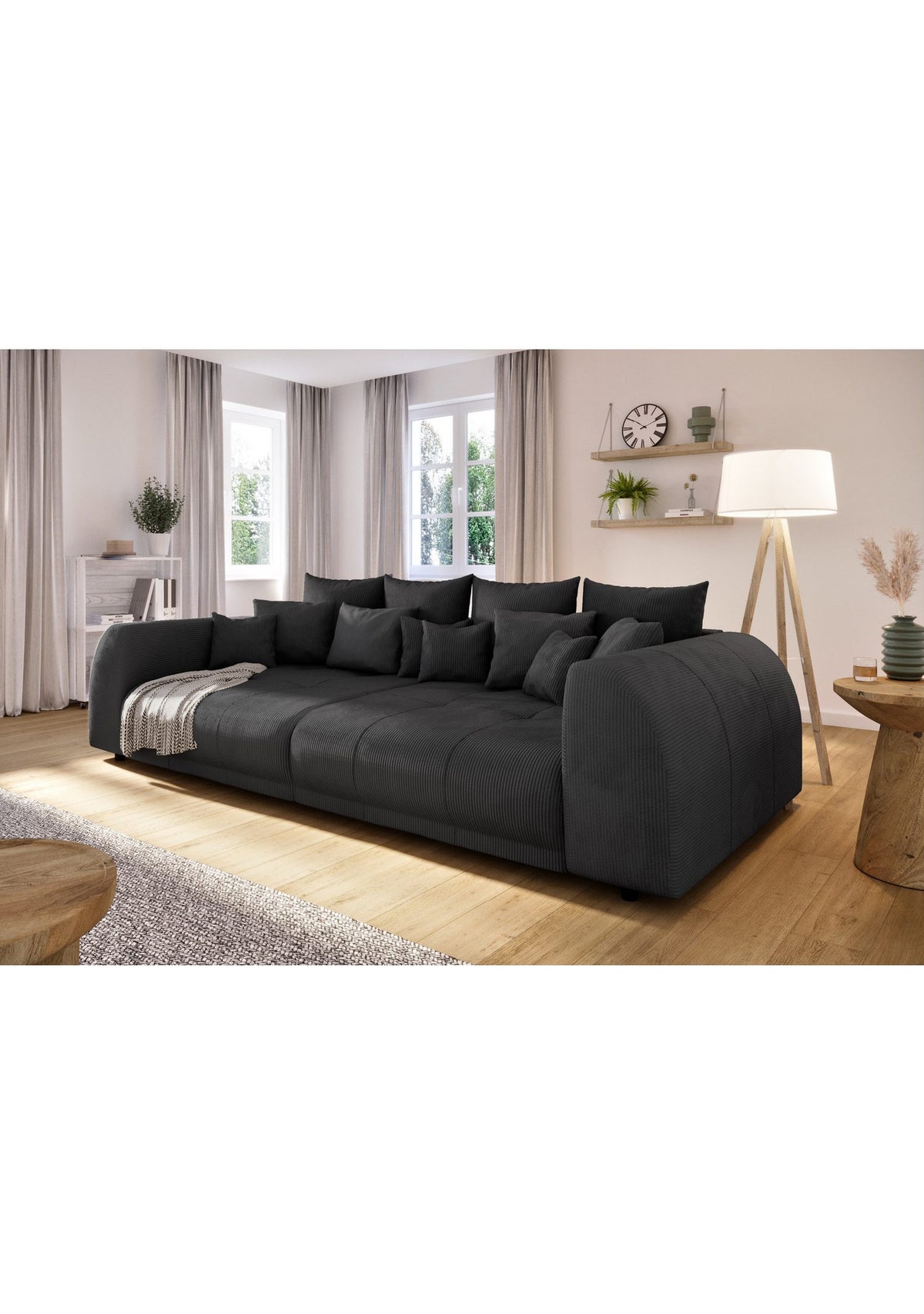 Big Sofa LEVANA mit ausgezogener Liegefläche