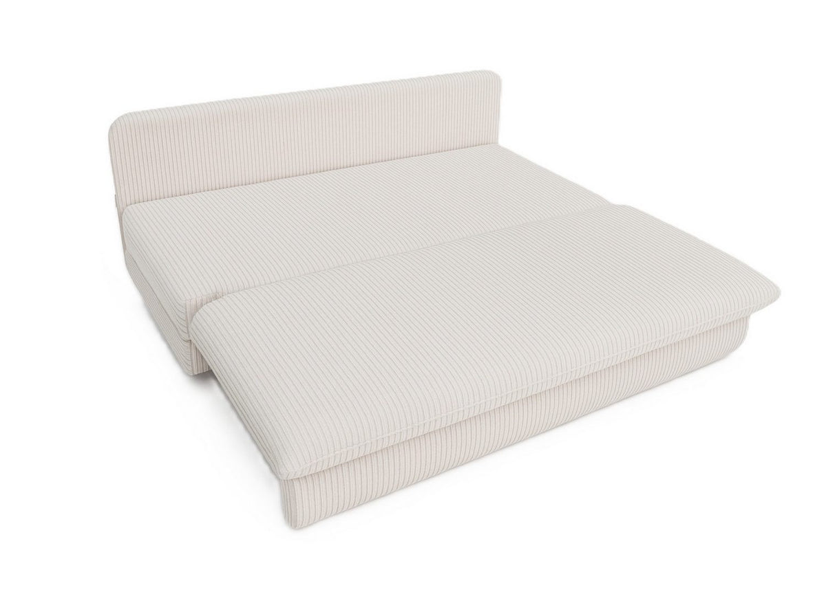 Ausziehbarer Rollenauszug des Schlafsofas OLIA