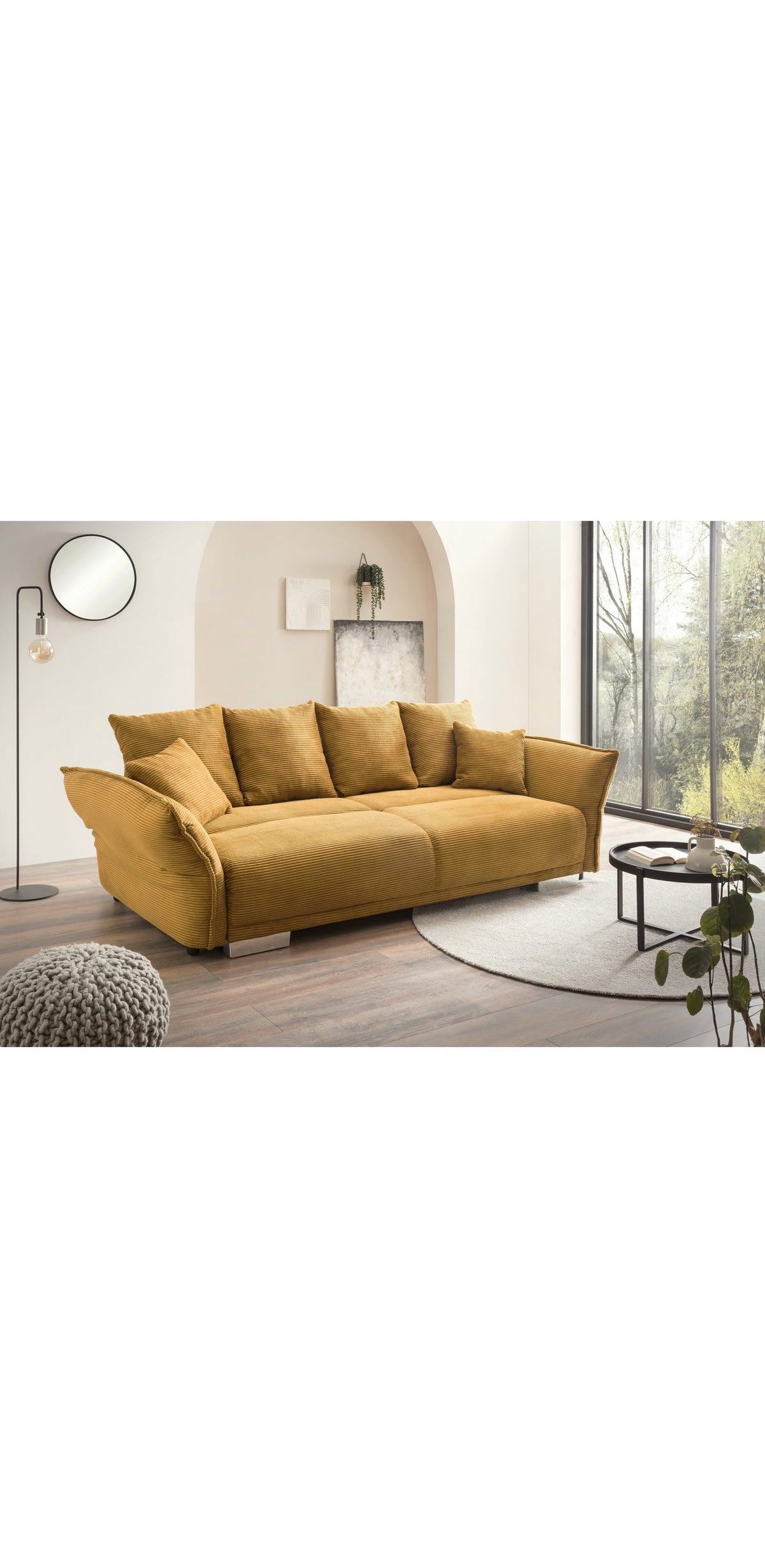 Rasterlos verstellbare Armlehne des Big Sofas