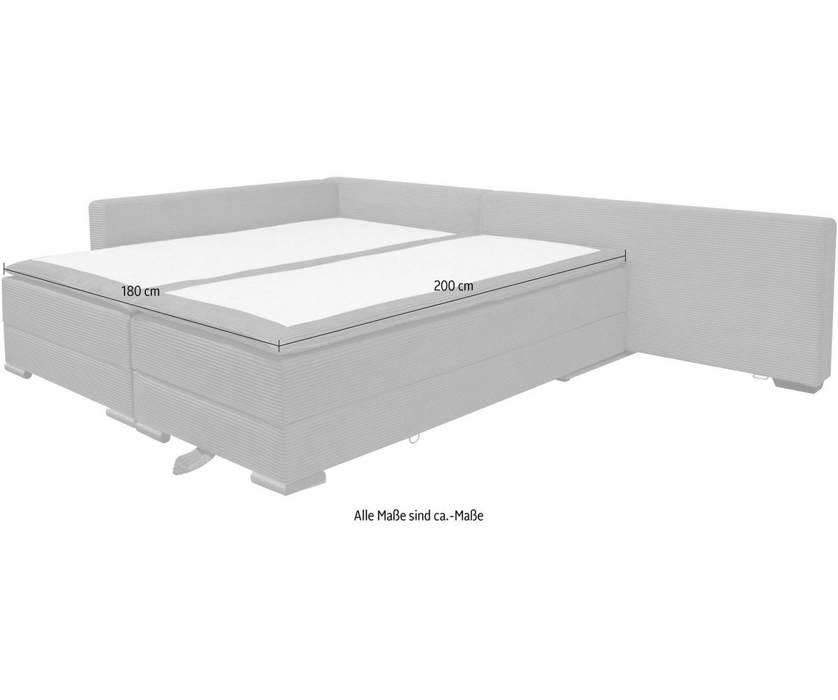 Beiges Cord Ecksofa NIGHT & DAY Ansicht 6