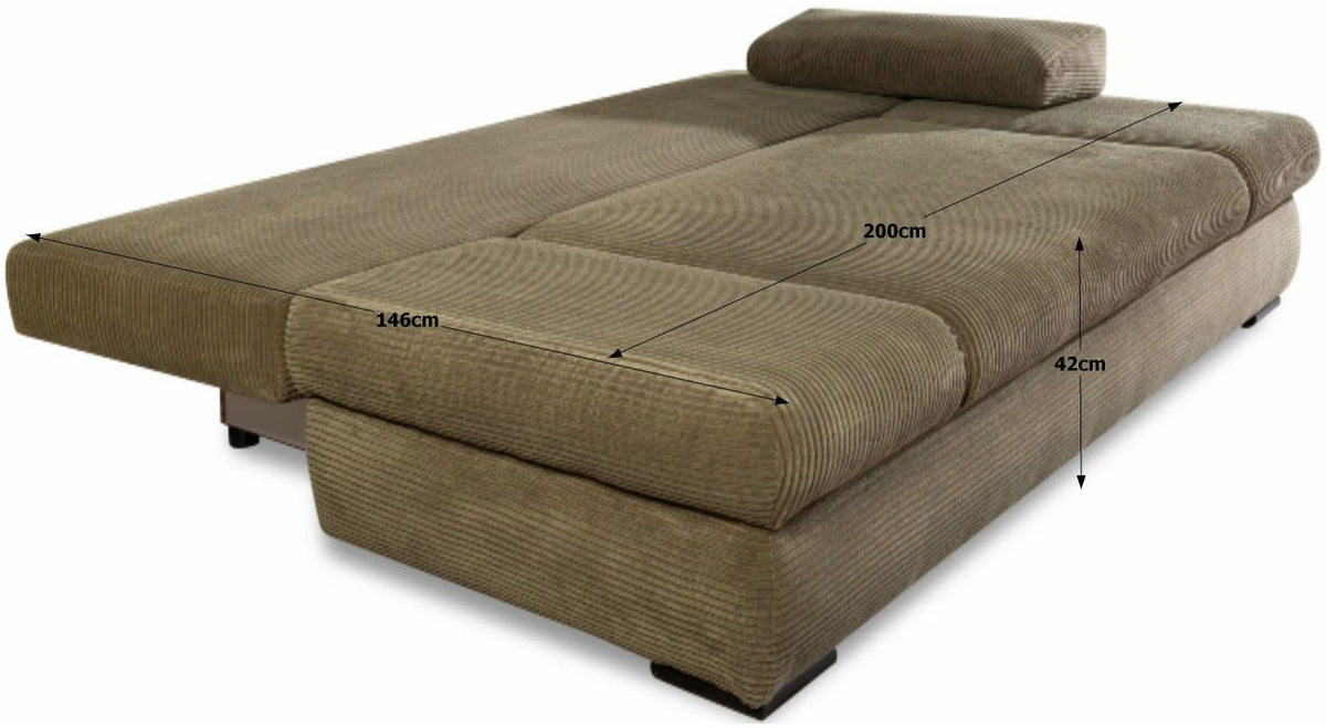 Cord Schlafsofa TINA in Olive Produktbild 7