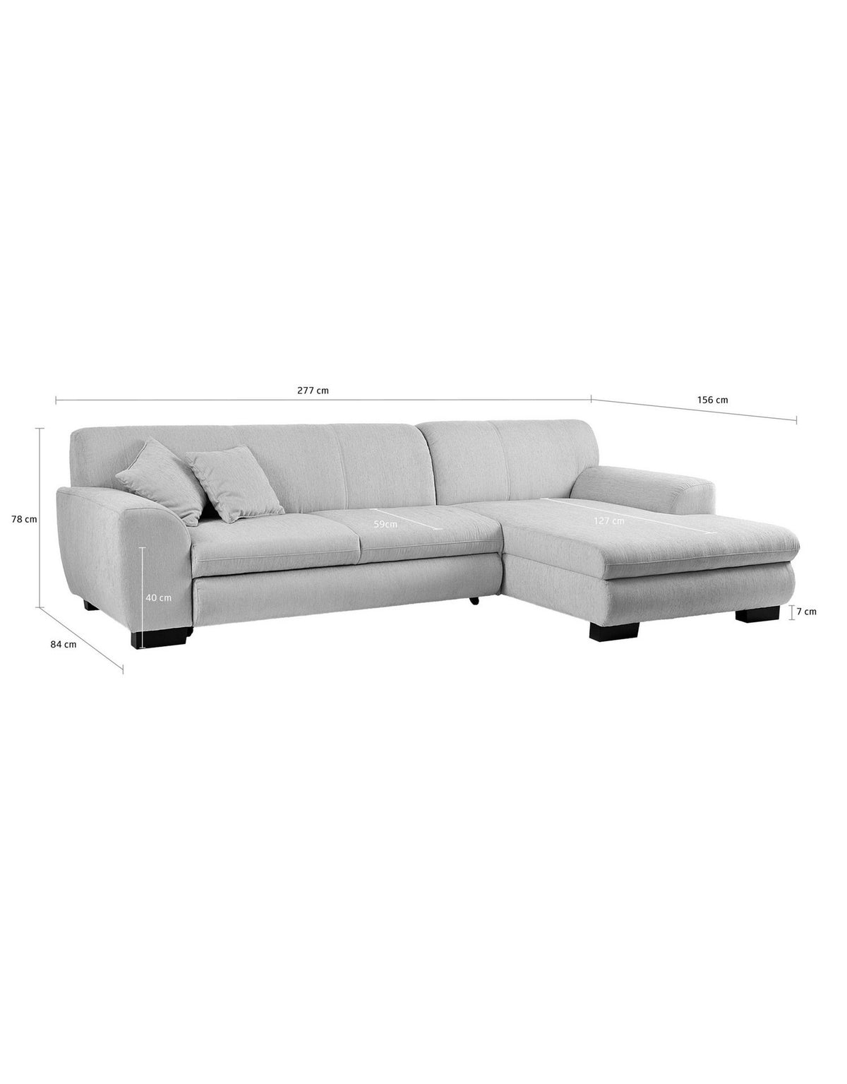 Recamiere des Ecksofas NIKA im Detail