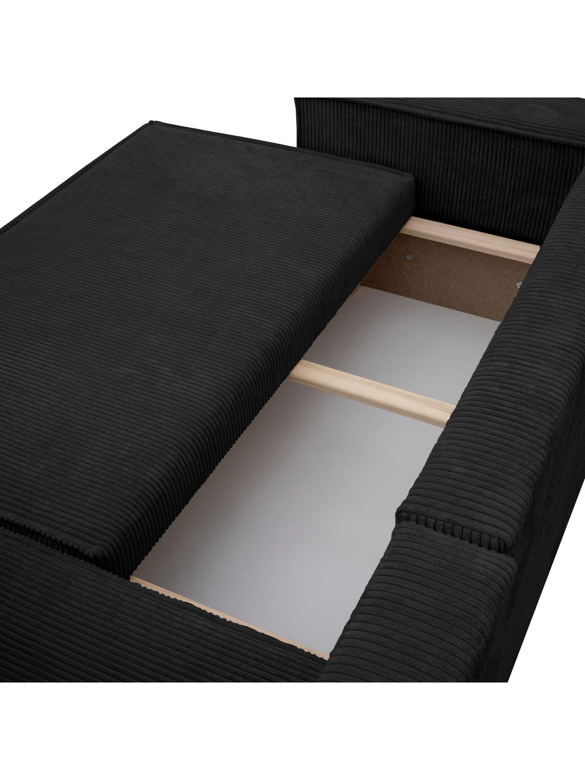 Cord Ecksofa CATANIA mit ausgezogener Bettfunktion