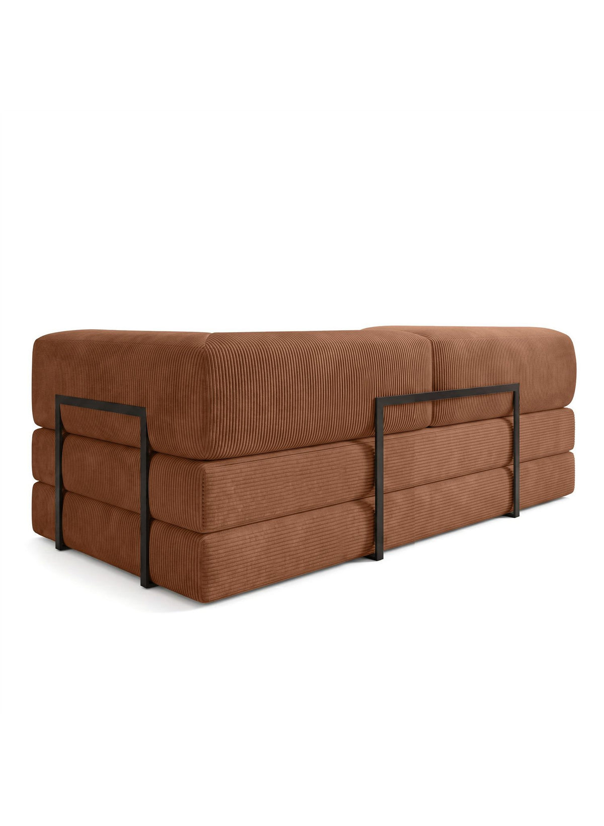 Schlafsofa DANNY aus Cordstoff Poso von der Seite