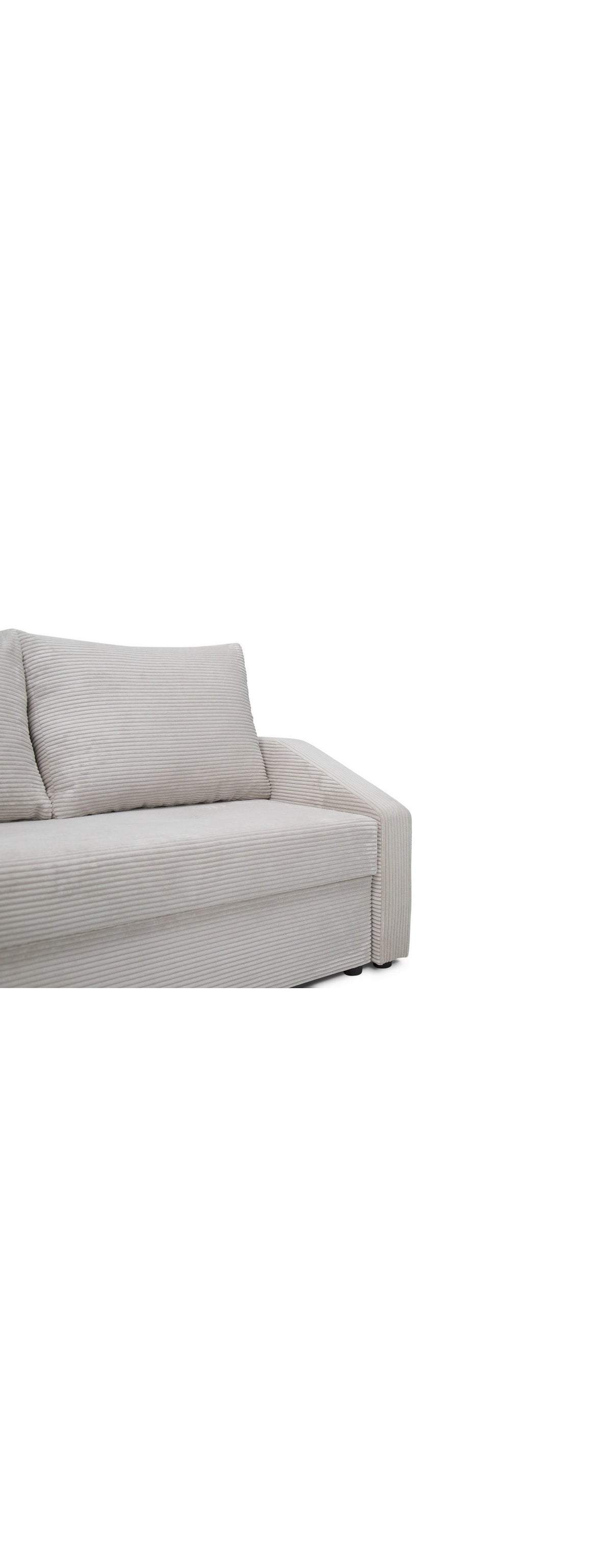 Cord Ecksofa MIX 1 mit ausgeklappter Schlaffläche