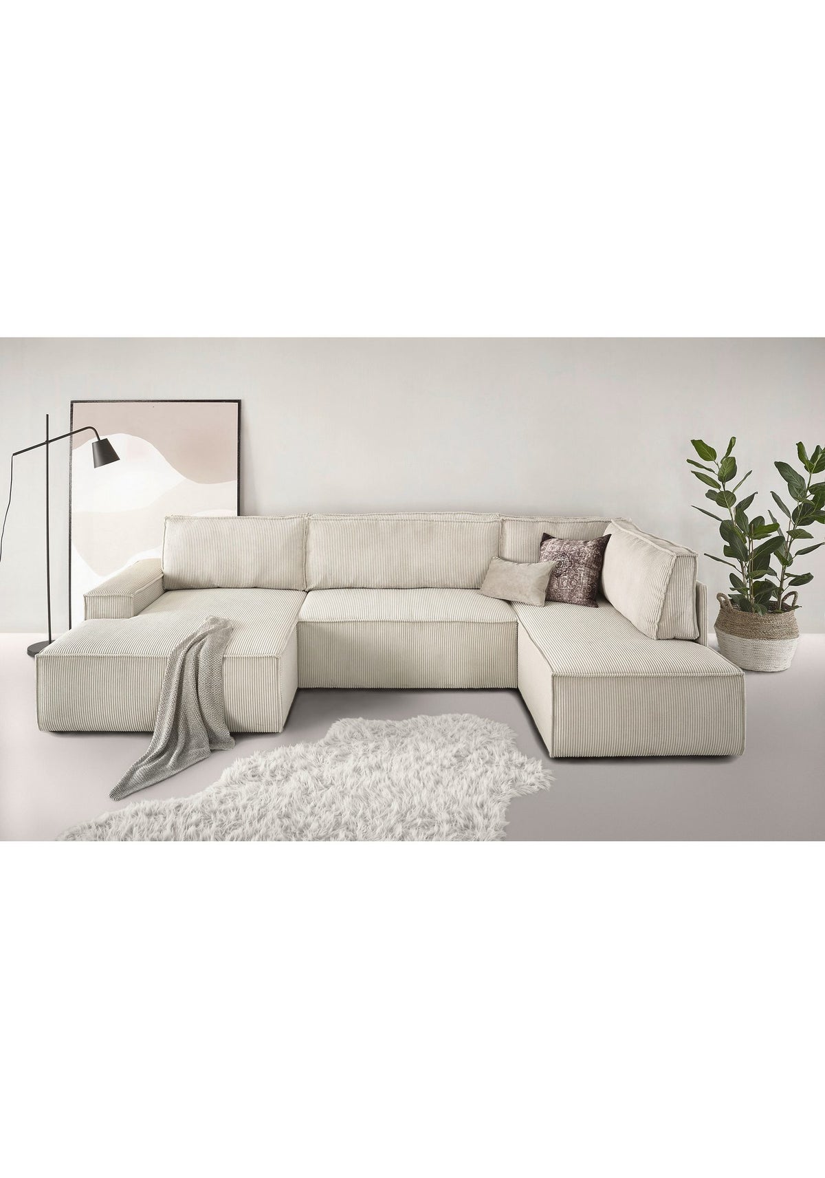 Cord Wohnlandschaft SHERWOOD in Hellbeige von vorne