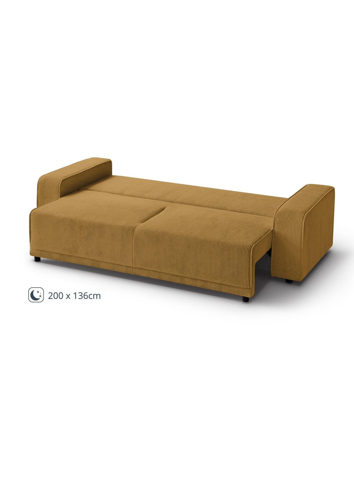 Breite Armlehne des Schlafsofas PRIMO