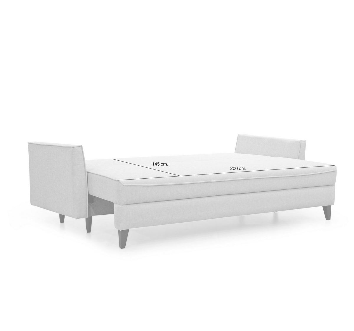 Cord Schlafsofa LOKI Detail der Eschenholzfuesse