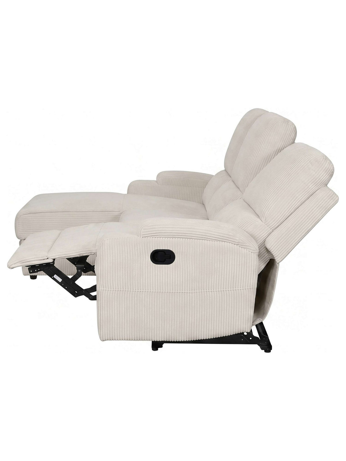 Cord Ecksofa NAPORI in Creme von vorne