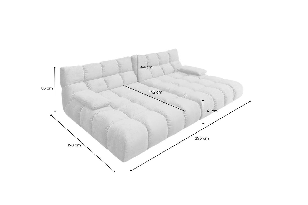 Detailansicht der Armlehne des Big Sofas VIVIEN
