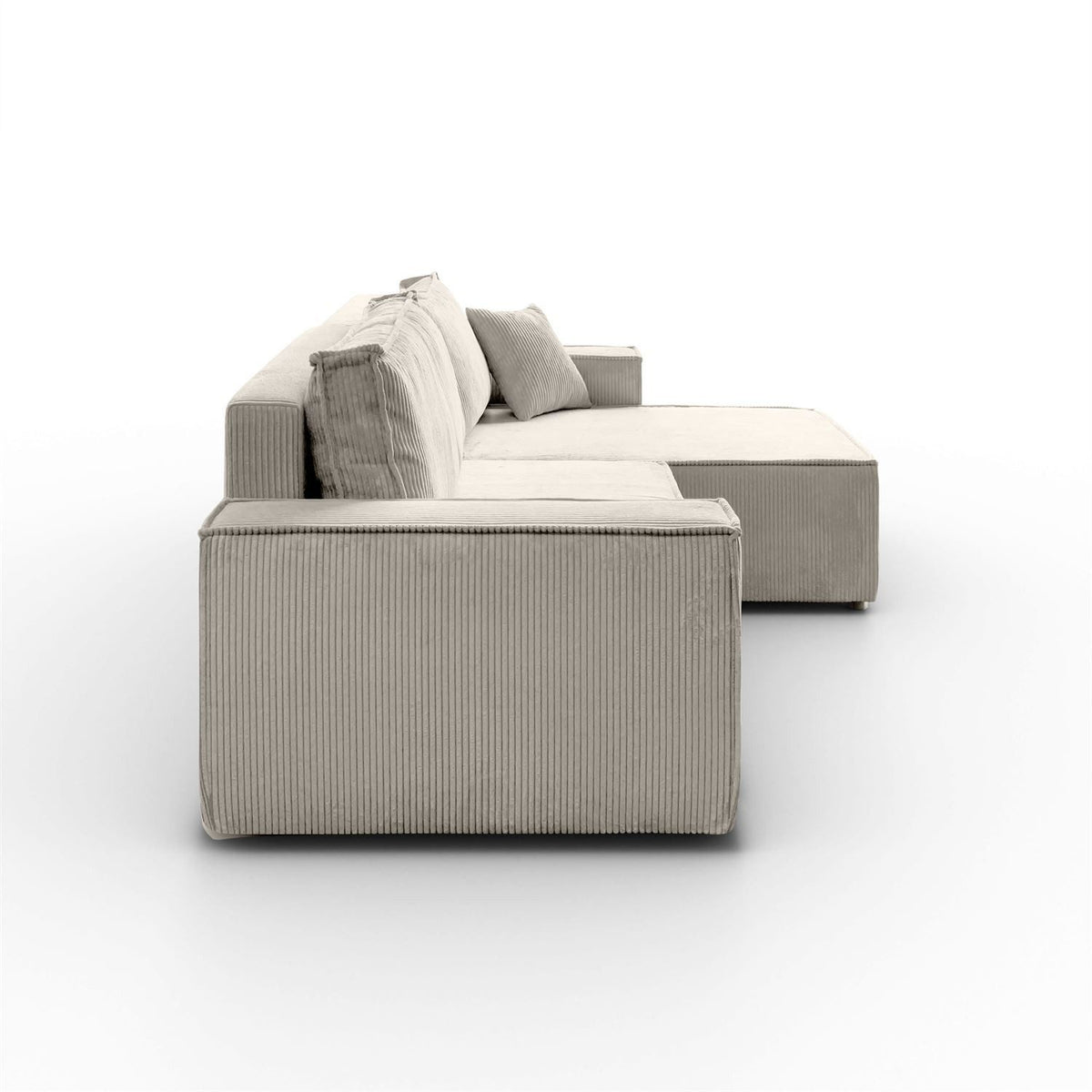 Cord Ecksofa CARLO in L-Form von vorne