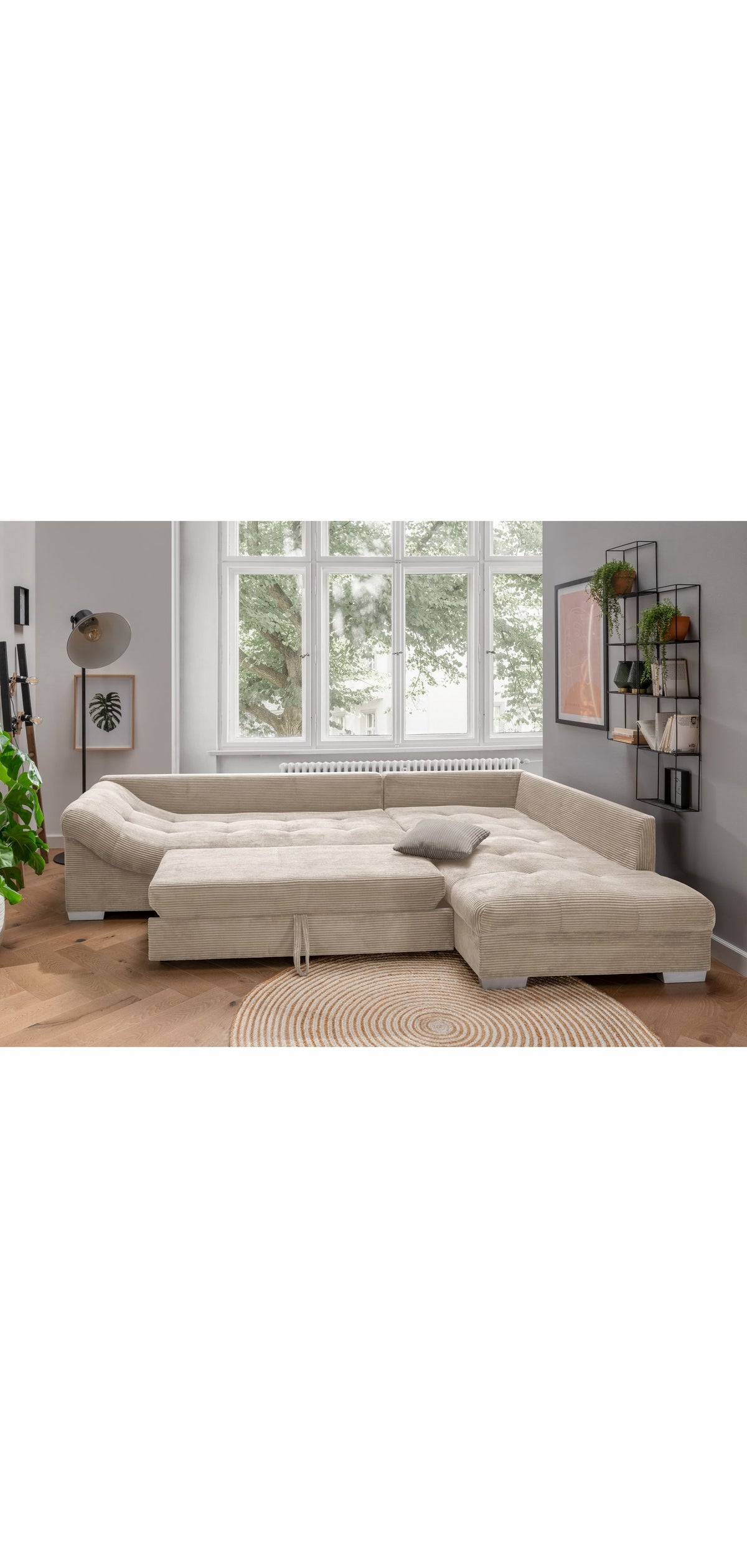 Ottomane rechts am Cord Ecksofa 17203-OTTO