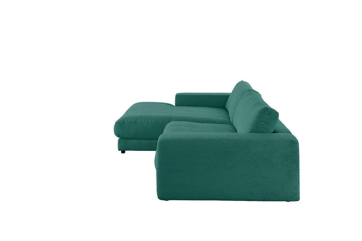 Cord Ecksofa MADELINE Seitenansicht mit Armlehne