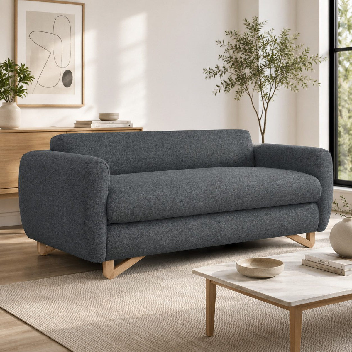 Schlafsofa AVESTA mit ausgeklappter Schlaffunktion