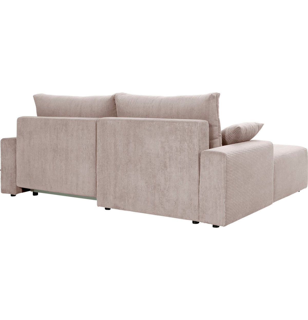Cord Ecksofa ORINOKO mit losen Rückenkissen und Zierkissen