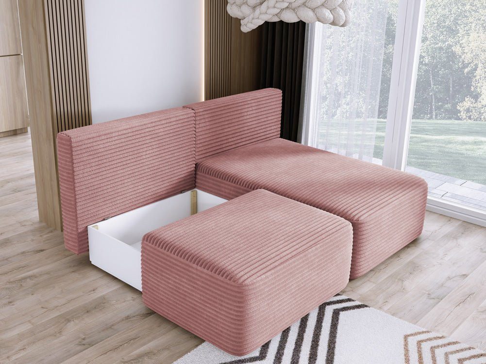 Cord Schlafsofa TILIA seitliche Ansicht