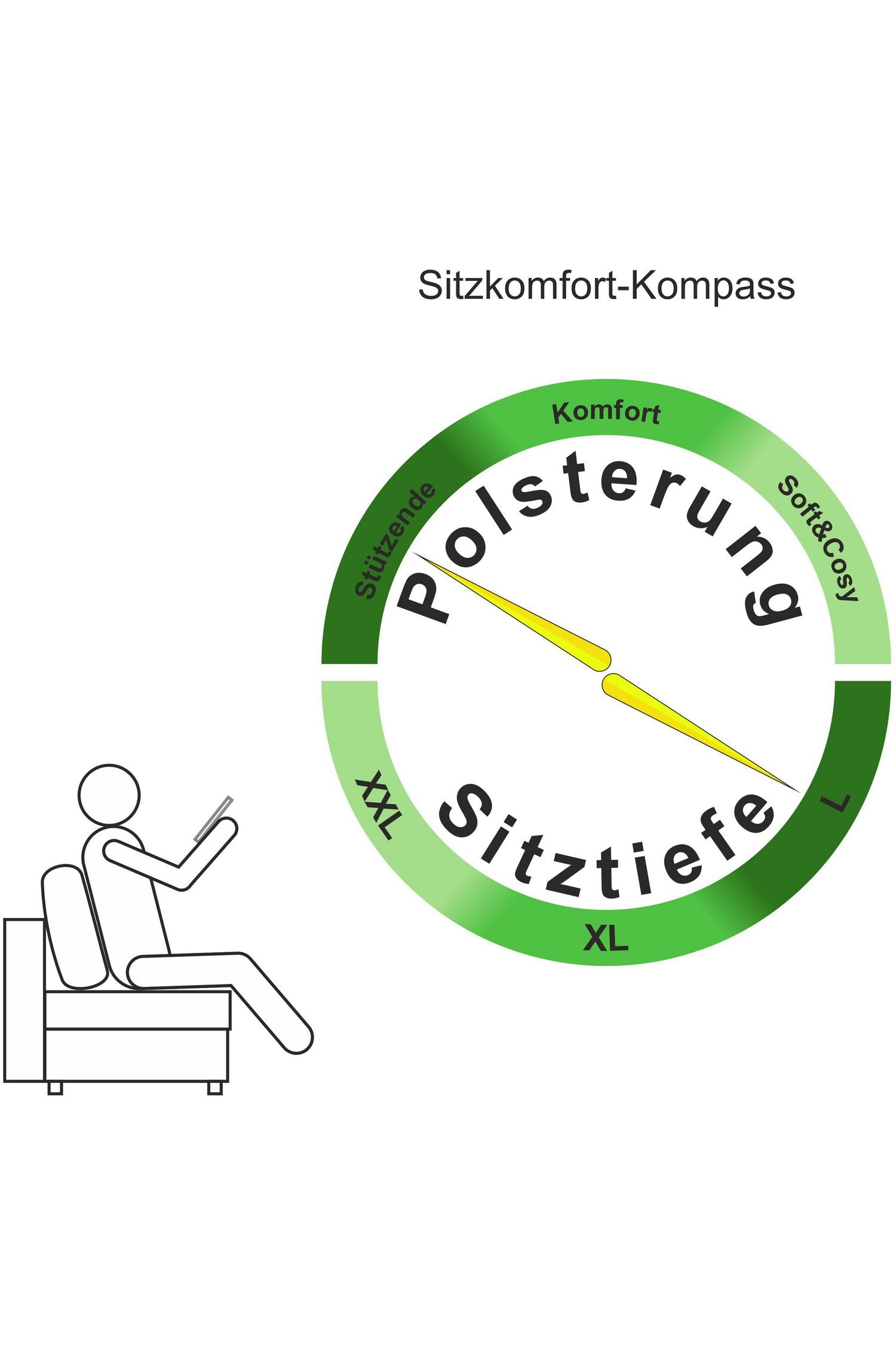 Cord Ecksofa JOSY mit ausgezogener Liegefläche