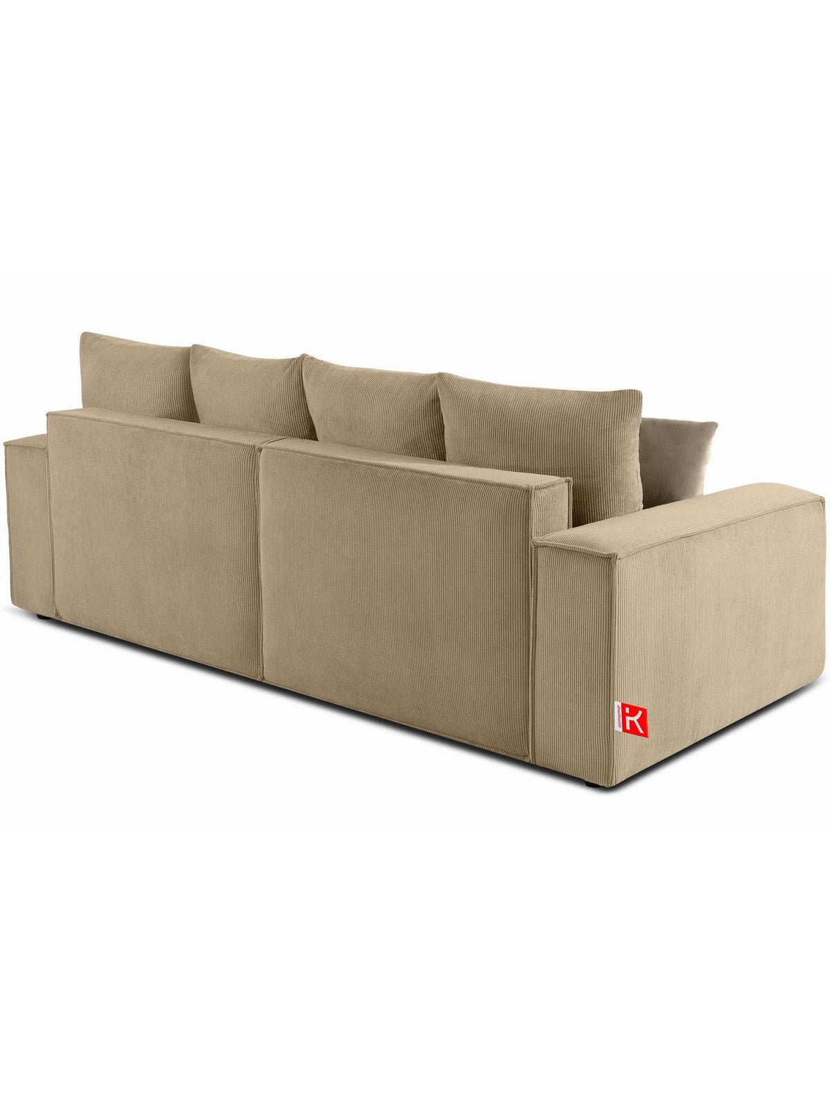 Seitenansicht des Schlafsofas NAPI III mit schwarzen Füßen