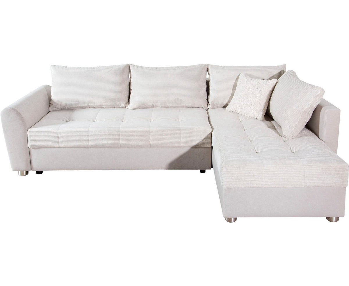 Cord Ecksofa JANA XL in Beige Ansicht 2