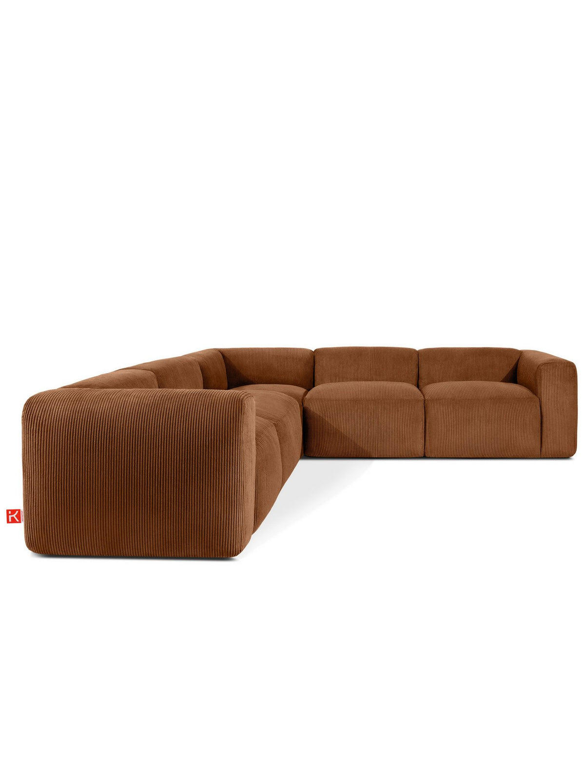 Cord Ecksofa BUFFO links im Wohnzimmer