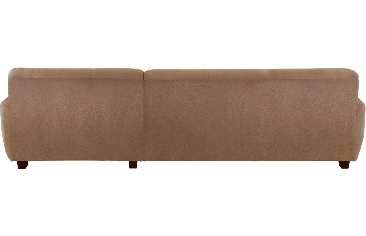 Cord Ecksofa NIKA in Café aus seitlicher Perspektive