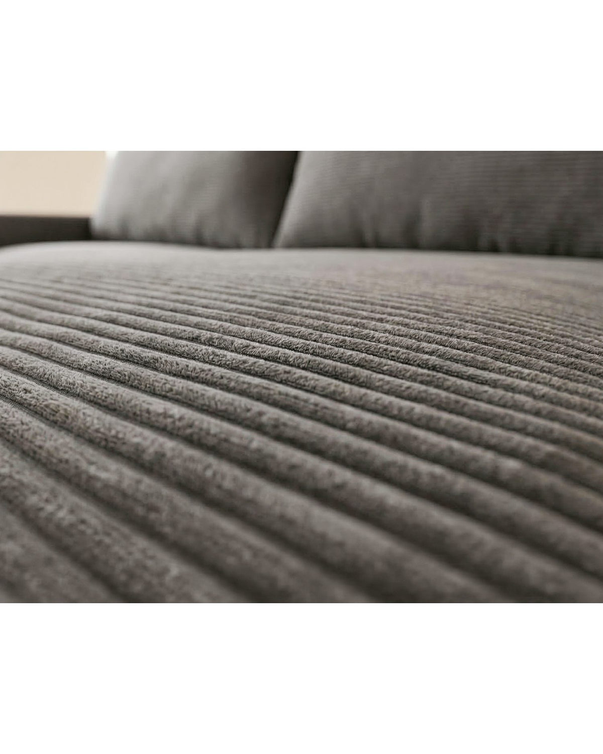 Cord Ecksofa NORDVIK in Grau Ansicht 5