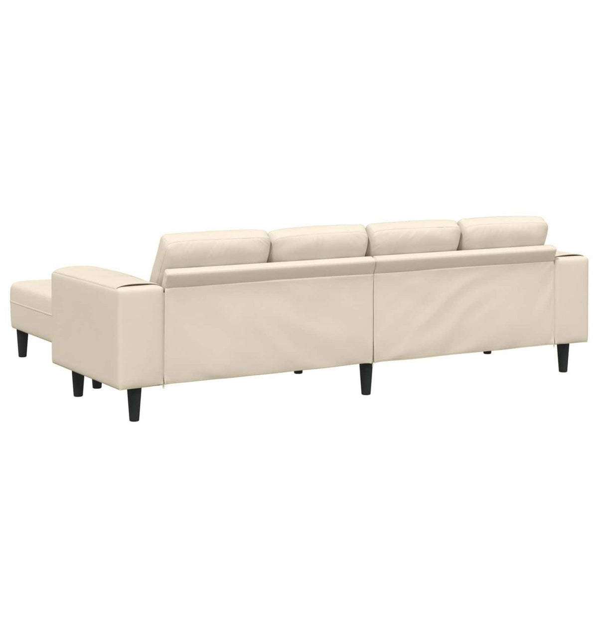 Detailaufnahme des cremefarbenen Cordstoffs