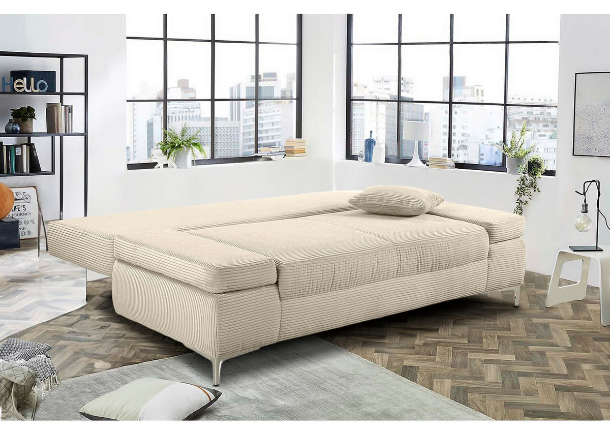 Verstellbare Armlehne des Cord Schlafsofas 15203