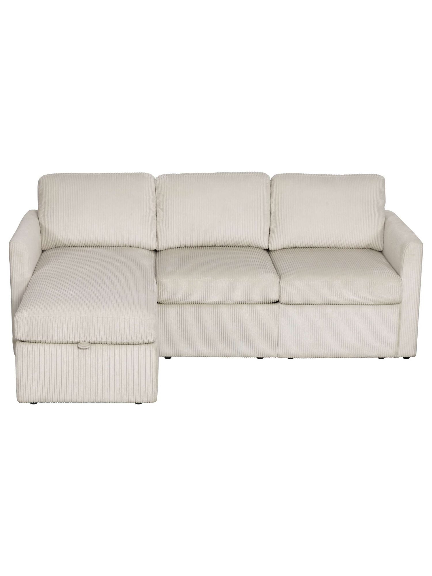 Cord Ecksofa NORDHUS in Creme Gesamtansicht