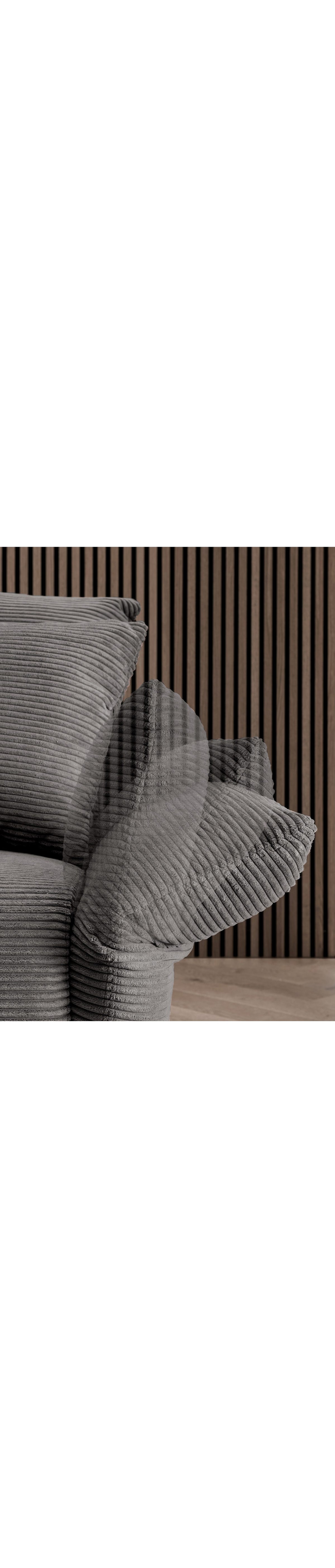 Cord Sofa VANILLA Detailansicht des Cordbezugs