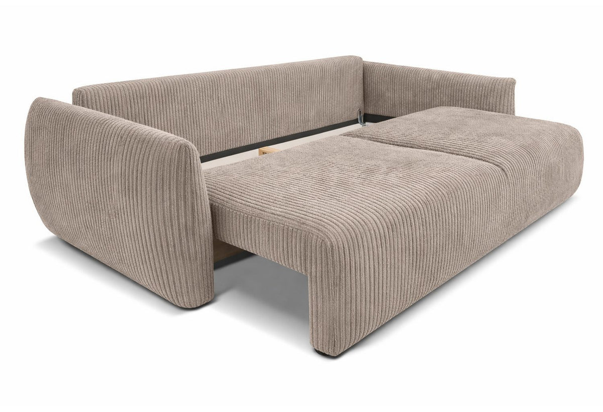 Cord Schlafsofa ZEPHIRA in Dunkelbeige - Produktansicht 4