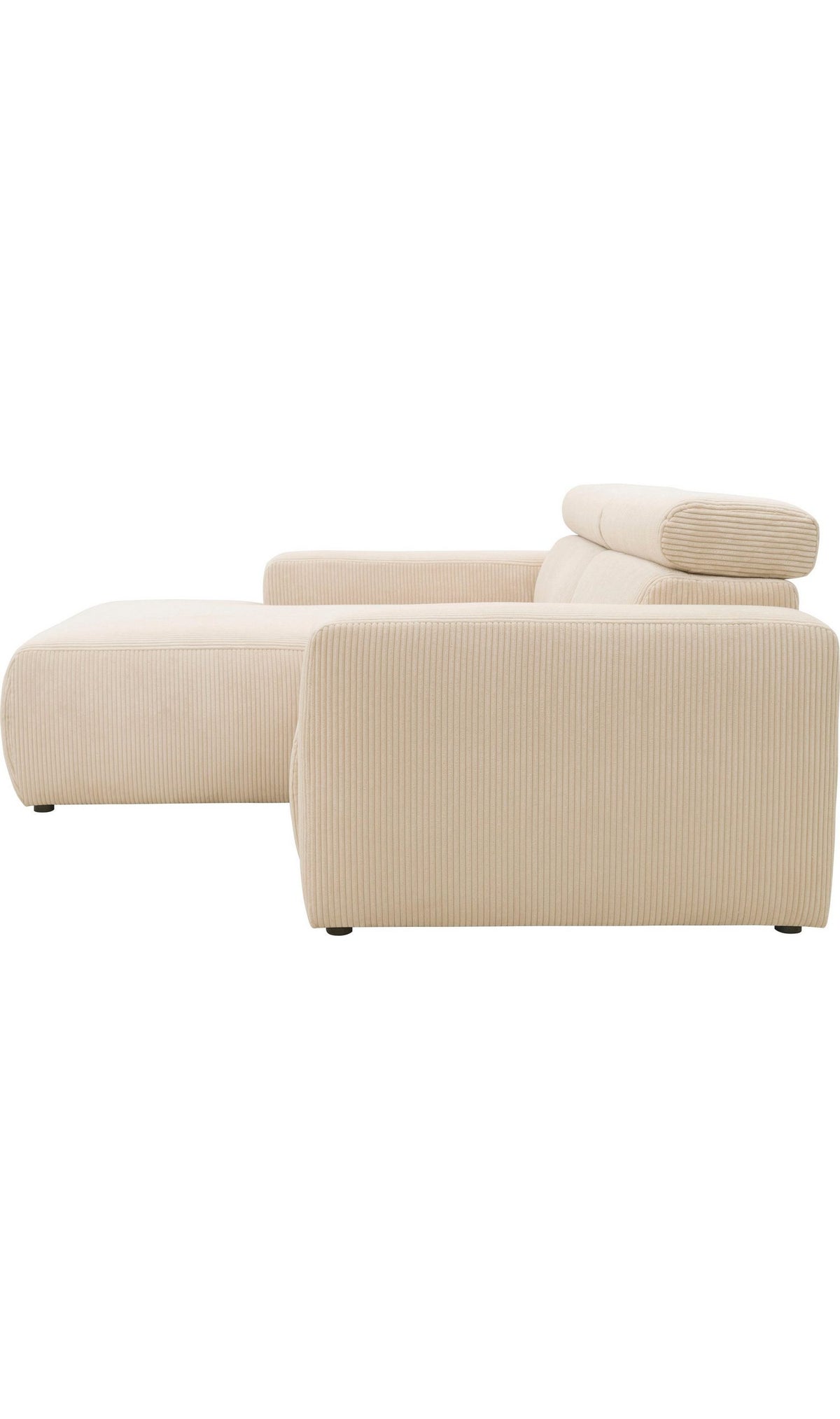 Cord Ecksofa BRANDON im hellen Wohnzimmer