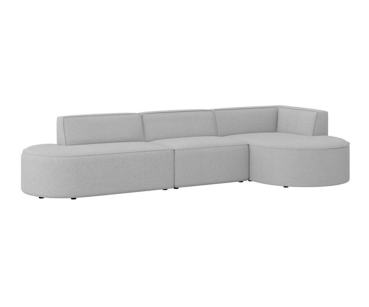 Ottomane des EIVIND Ecksofas in Hellgrau