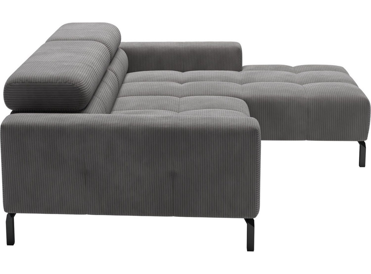 Cord Ecksofa CLAYA im modernen Wohnzimmer