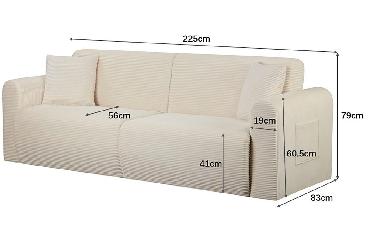 Cord Schlafsofa JONAA im Wohnzimmer
