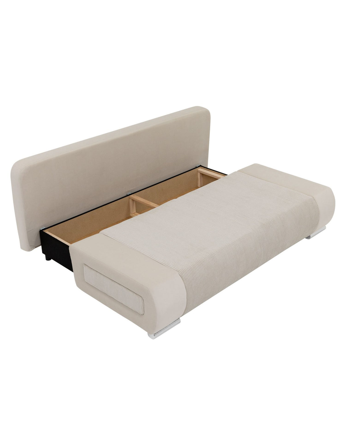 Detailansicht des Cordbezugs am Schlafsofa EMMA