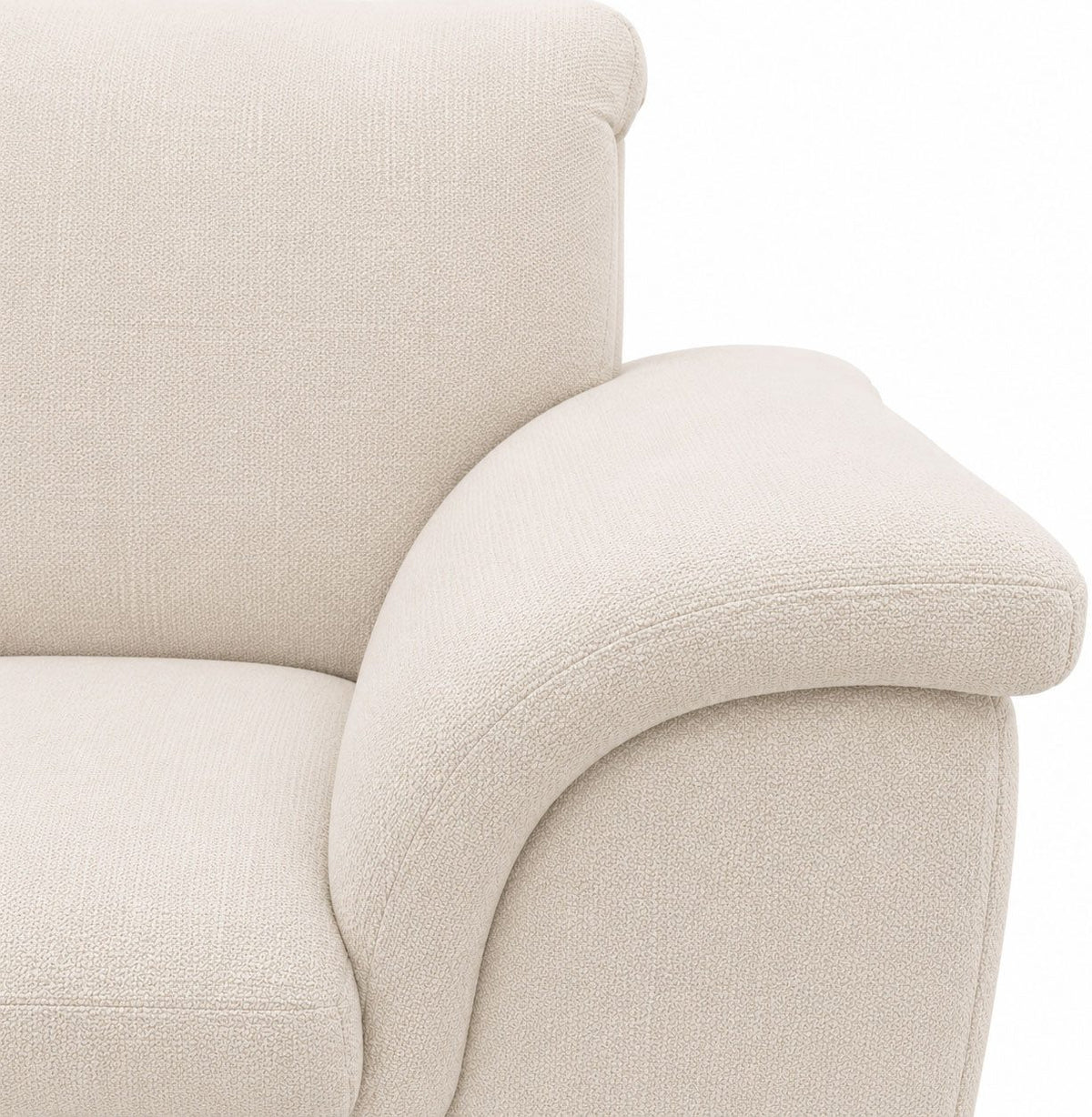 Recamiere des Cord Ecksofas EGGERY in Creme