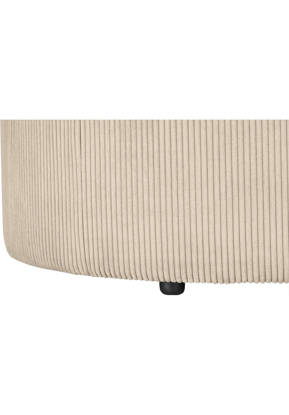 Cord Ecksofa Alesund in Beige aus der Seitenansicht
