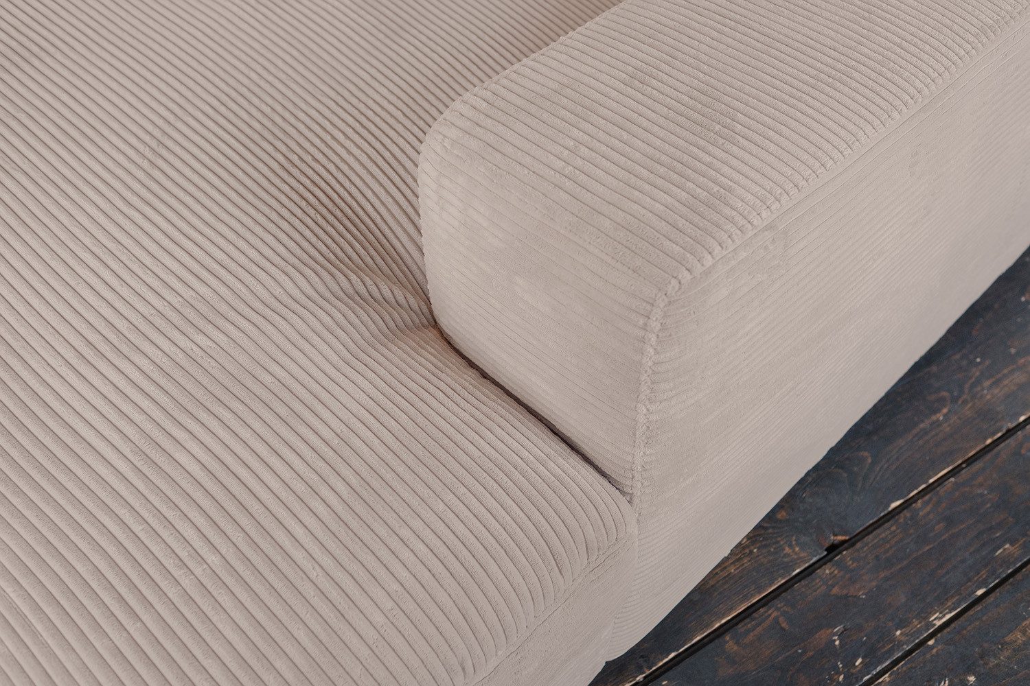 Big Sofa MADELINE aus Cord in Taupe - Produktansicht 8