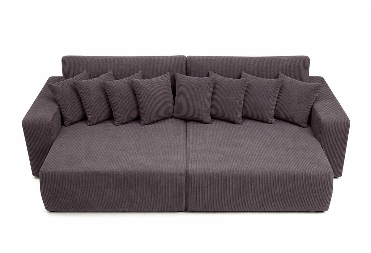 Schlafsofa PIANO DOUBLE in Dunkelgrau im Wohnzimmer