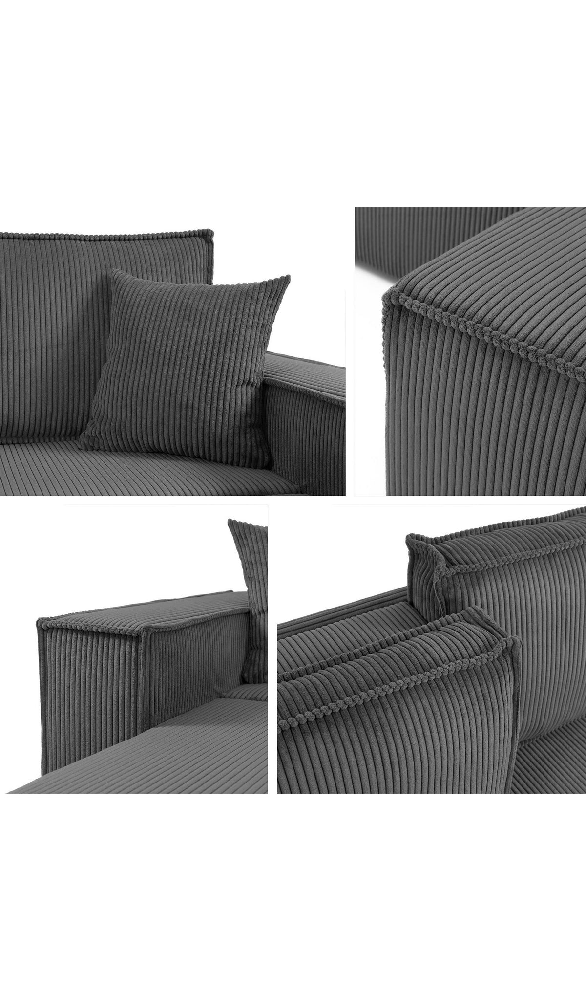 Cord Schlafsofa KARL im Wohnzimmer aufgestellt