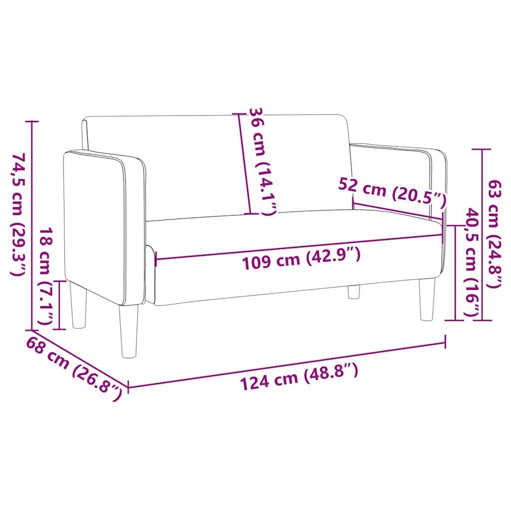 Cord Sofa mit Sitzkissen von oben