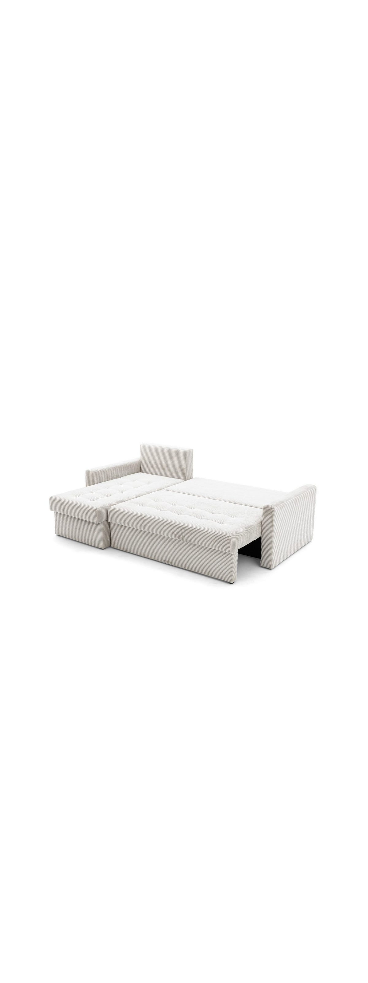 Ecksofa PULA im Wohnzimmer mit Rückenpolstern