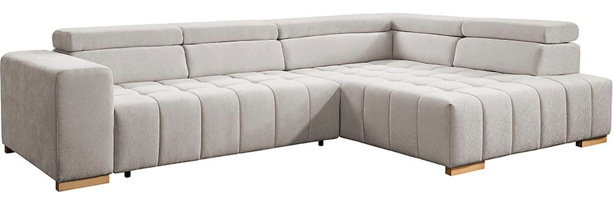 Cord Ecksofa ELIANOS Kreuzsteppung im Sitz